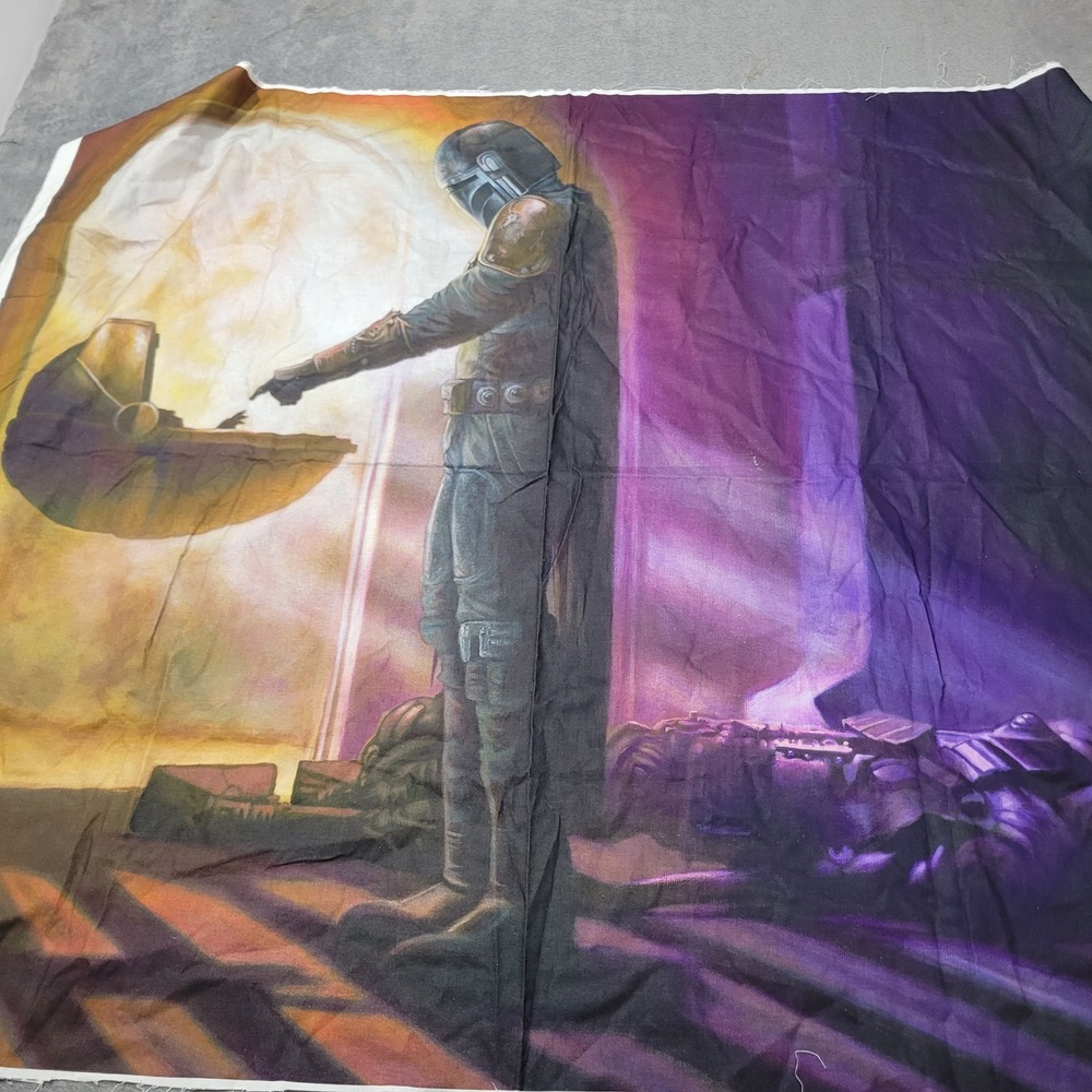 David Textiles Fabric Panel Unisex OS Purple Star Wars Mandalorian Turning Point